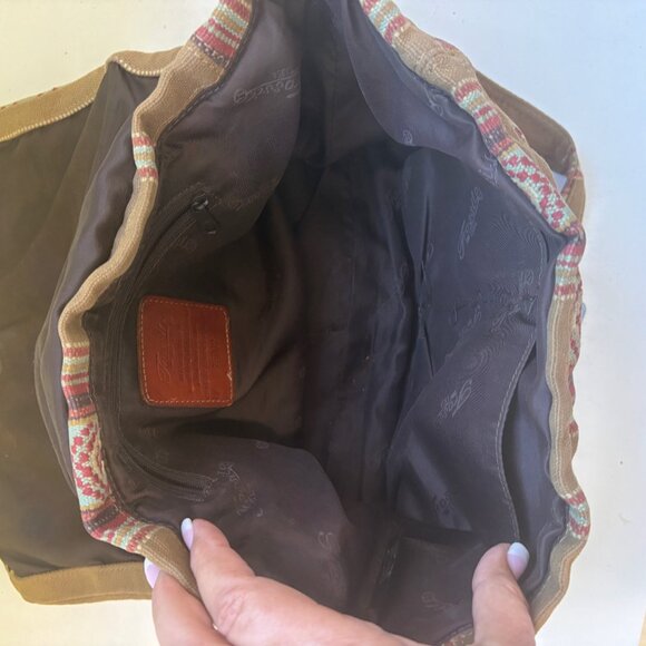 Fossil Canvas and Leather Studded Purse - Picture 2 of 8